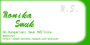 monika smuk business card